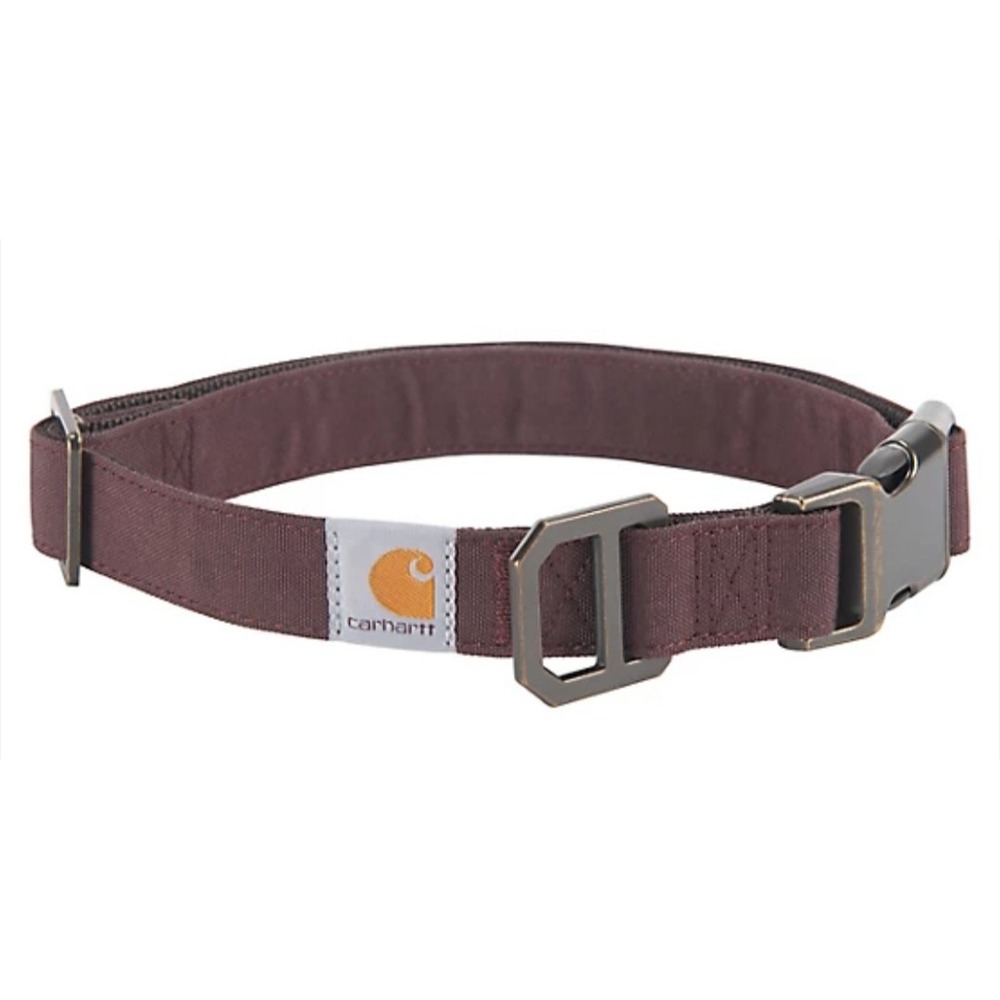 Carhartt Nylon Duck Dog Collar, Fully Adjustable Large Wine colored
